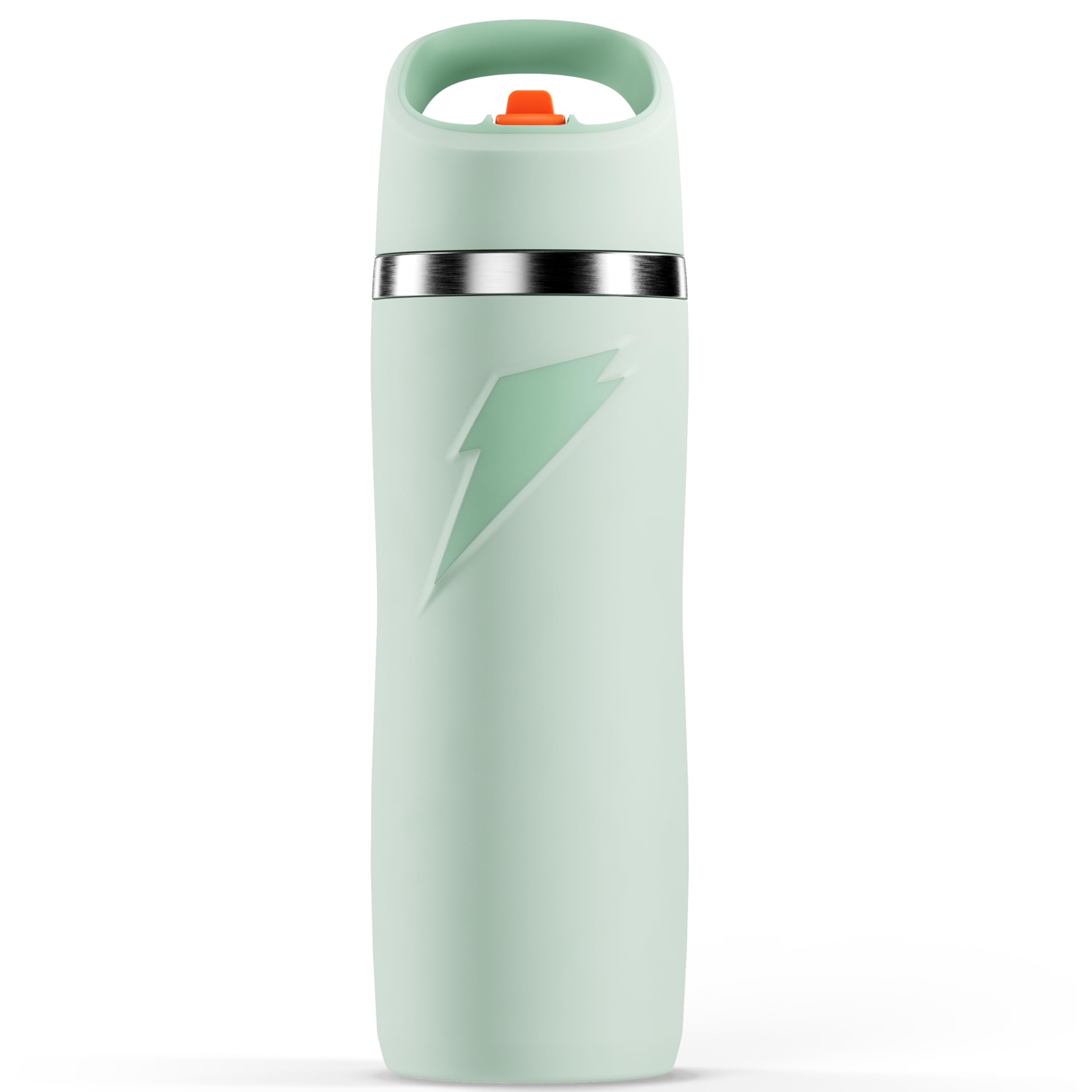 Gatorade botella Overtime vista frontal mostrando diseño y color sage, ideal para hidratación