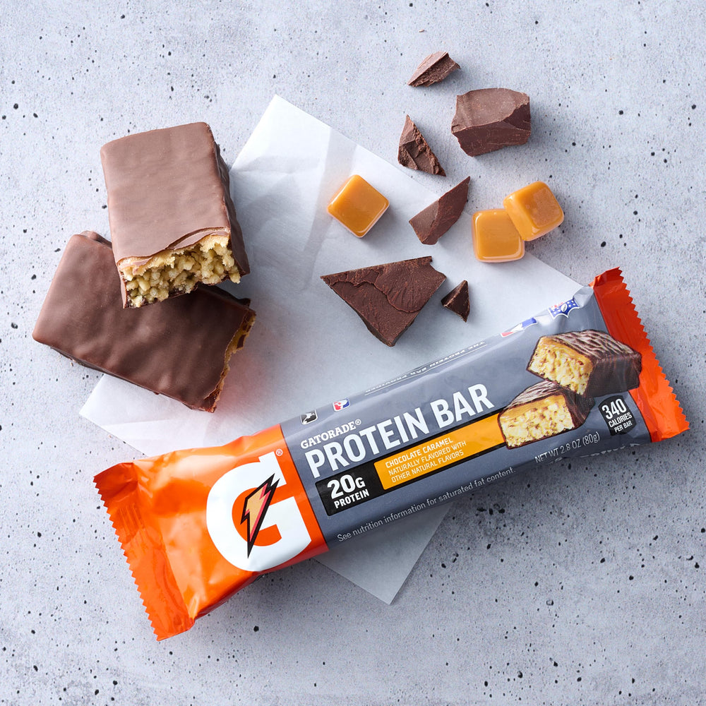 Gatorade nutrition label close-up displaying protein and carb amounts