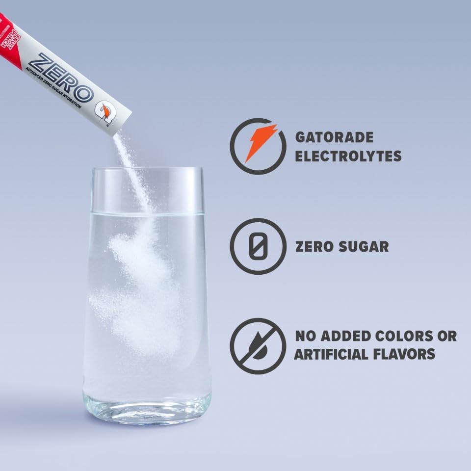 Gatorade Zero disuelto en botella deportiva para hidratación durante ejercicio