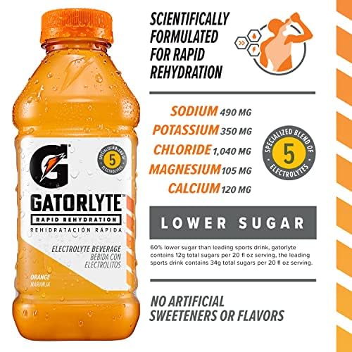 Gatorlyte etiqueta con lista de electrolitos para claridad informativa