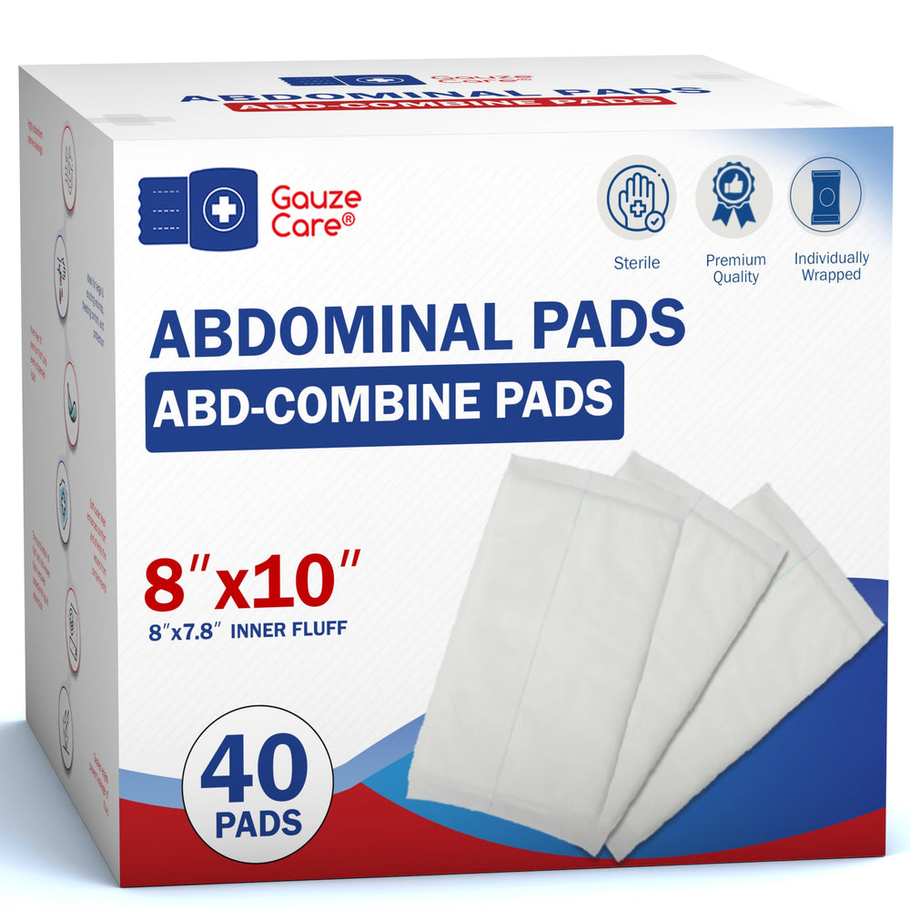 Gauze Care vista frontal del empaque que destaca cantidad y tamaño