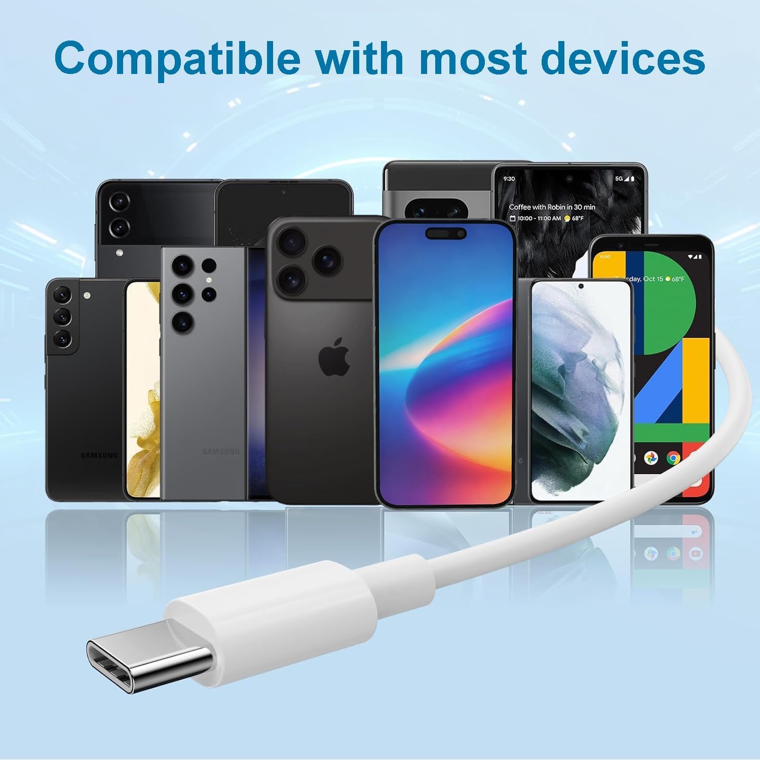 GAXIWILO auriculares conectados a un iPhone en uso, sonido nítido en movilidad