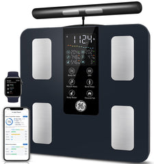 GE báscula frontal empaquetada mostrando diseño moderno y conveniencia