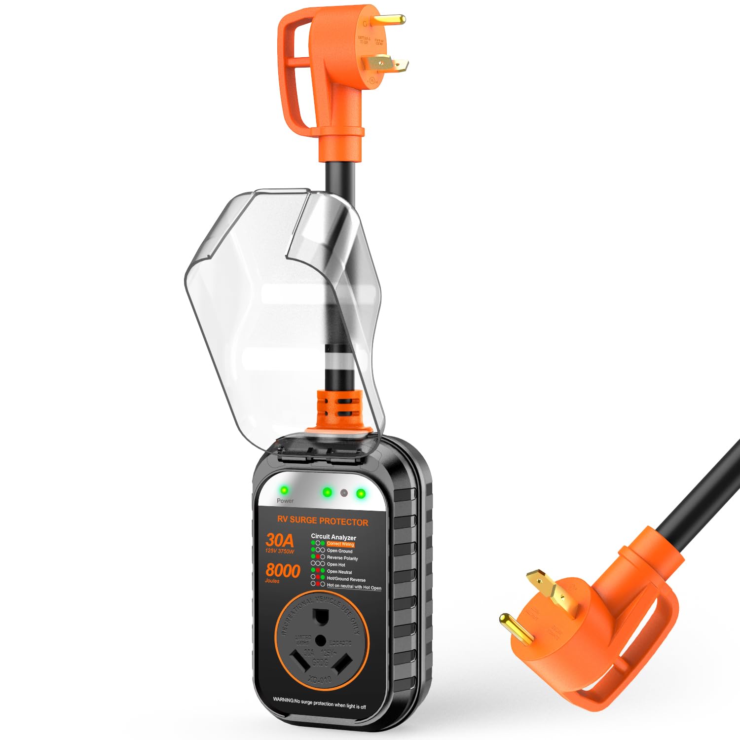 GEARGO vista frontal del protector con indicadores claros para seguridad