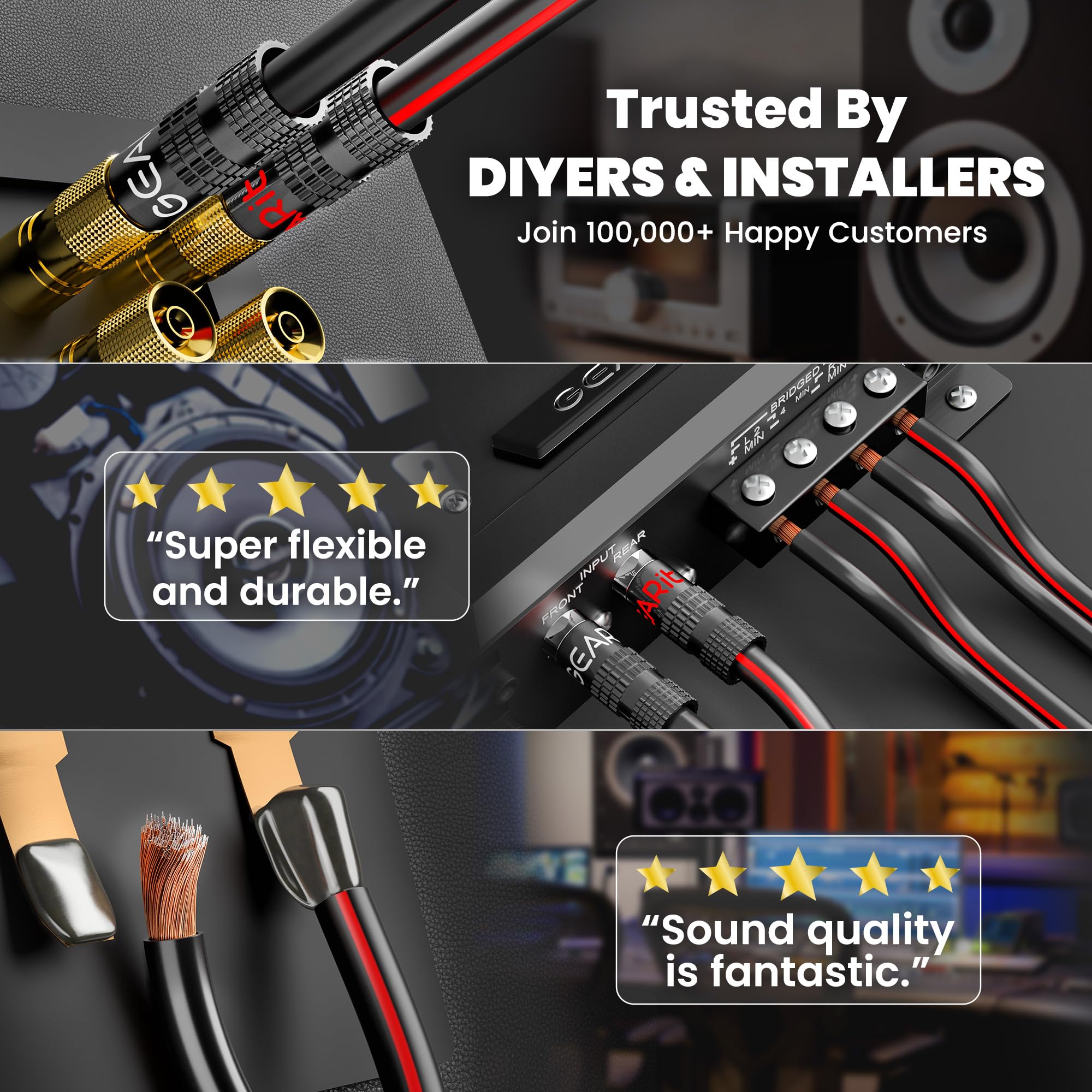 GEARit cable en sala de estar integrable con equipos home theater