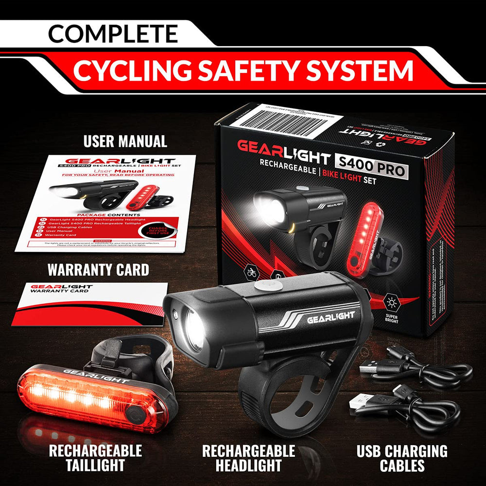 GearLight comparación tamaño junto a llanta para entender escala compacta