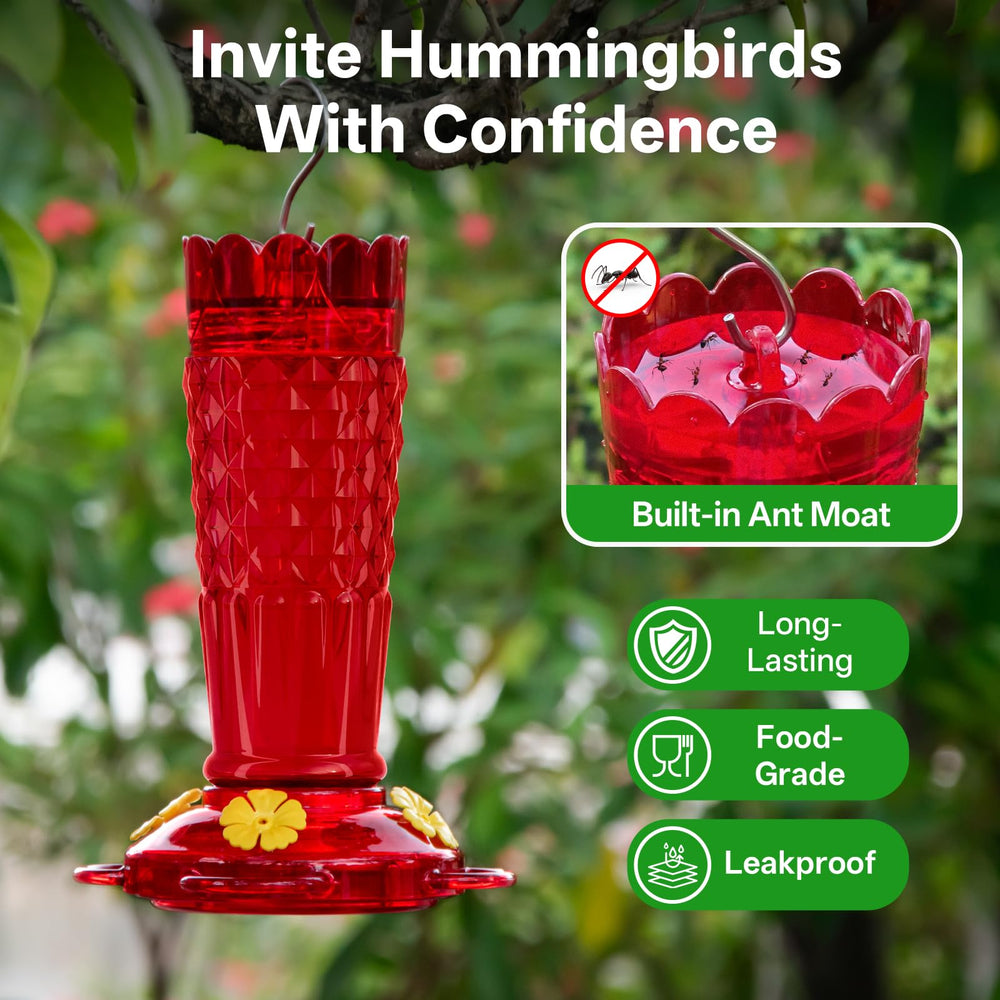 GelinRedcap detalle de cuatro puertos flor con acceso fácil para colibríes