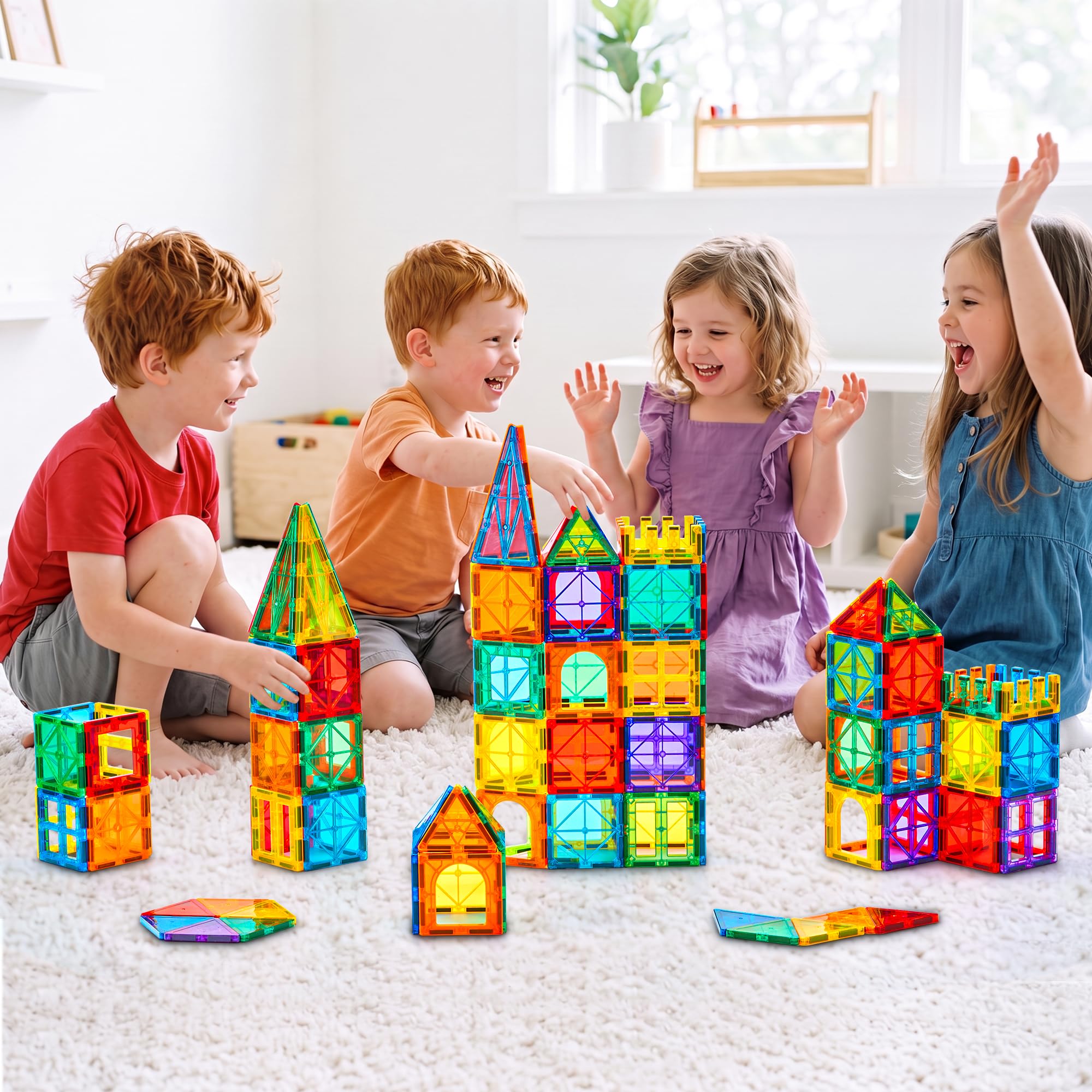 Gemmicc niños jugando con coches magnéticos añadiendo movimiento y diversión
