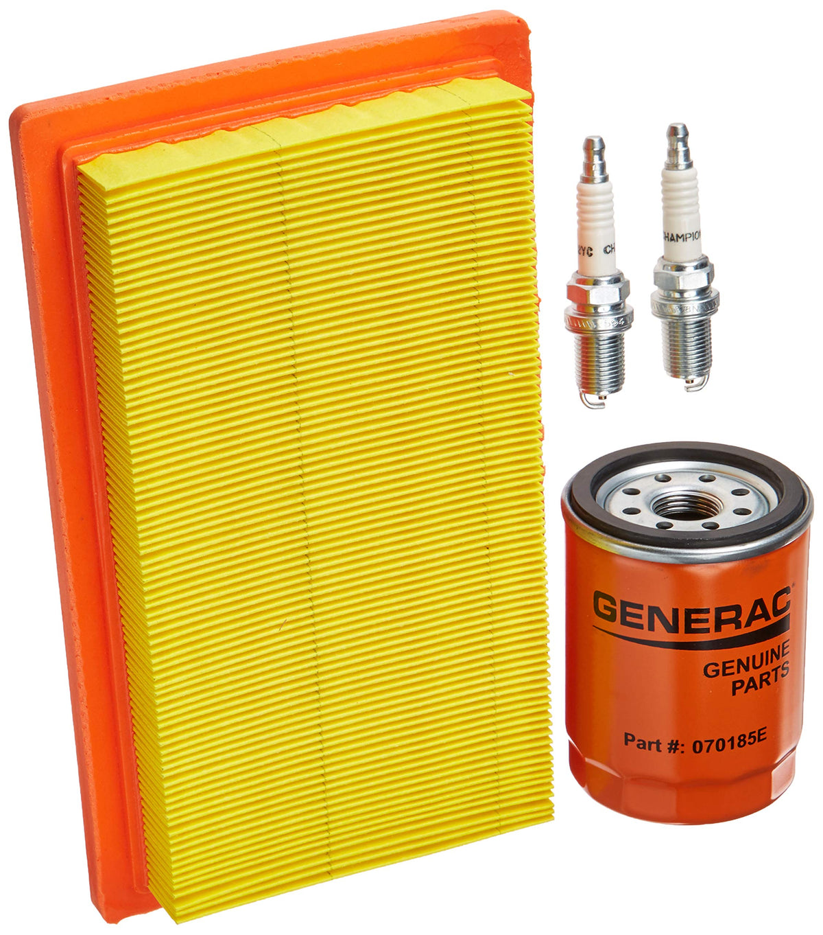 Generac 6485 kit front packaging showing contents and compatibility benefits