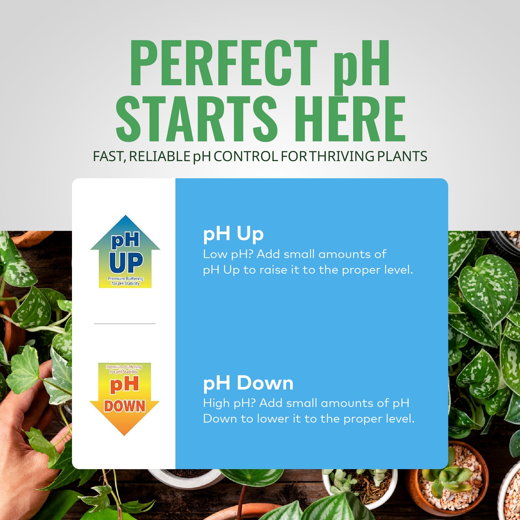 General Hydroponics botella pH Down para corregir pH y prevenir bloqueos