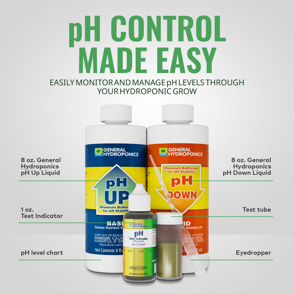 General Hydroponics botella pH Up lista para ajustar pH y mejorar absorción