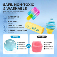 Generic butter squeeze close texture view highlighting soft PU foam for calming touch
