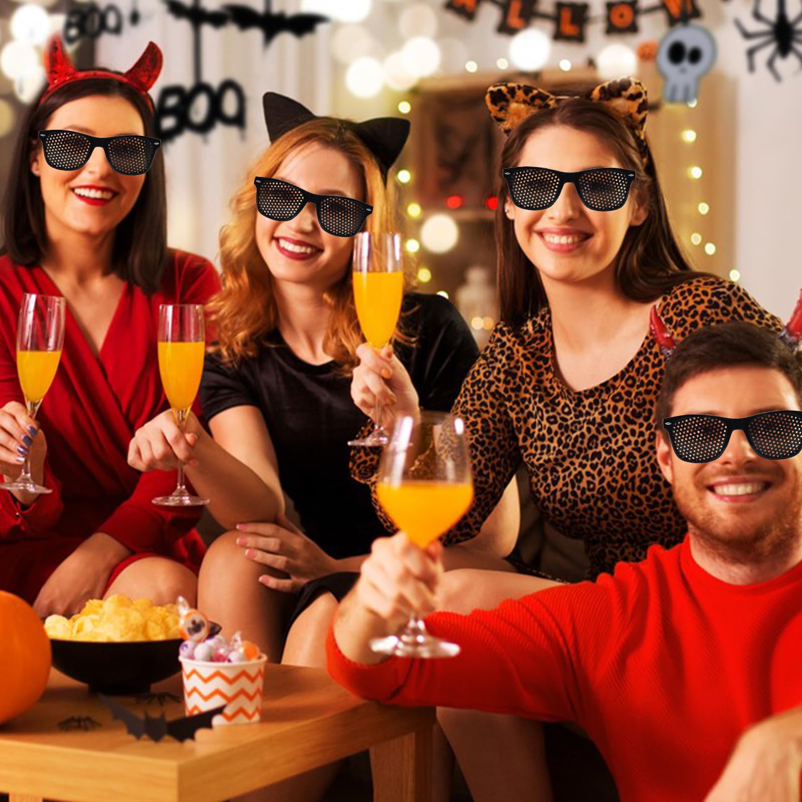 Generic gafas junto a regla para comparar tamaño y portabilidad práctica