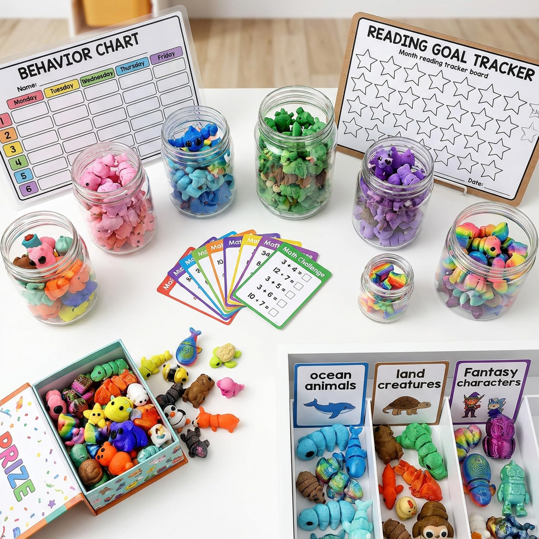 Generic variedad de animales en colores, fomenta colección y juego