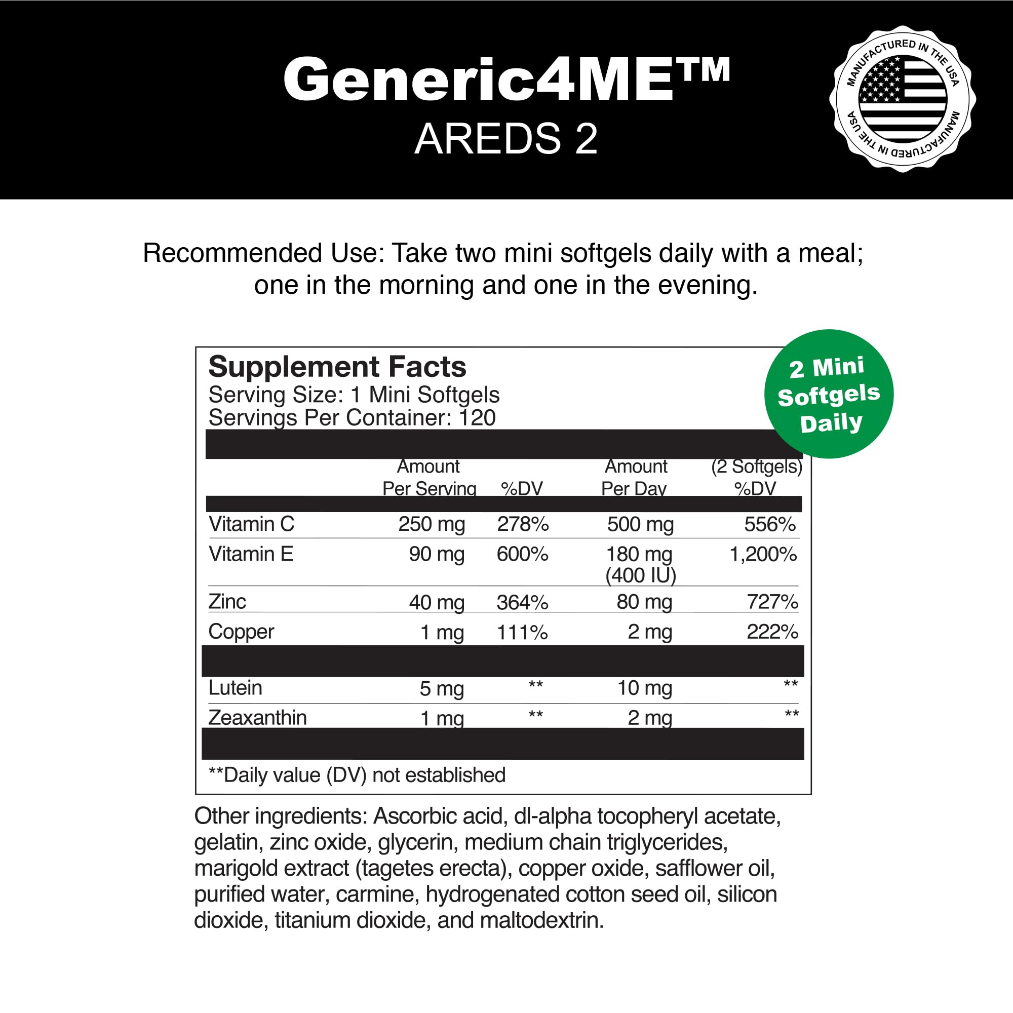 Generic4ME softgels junto a un plato para ilustrar toma con comida y absorción