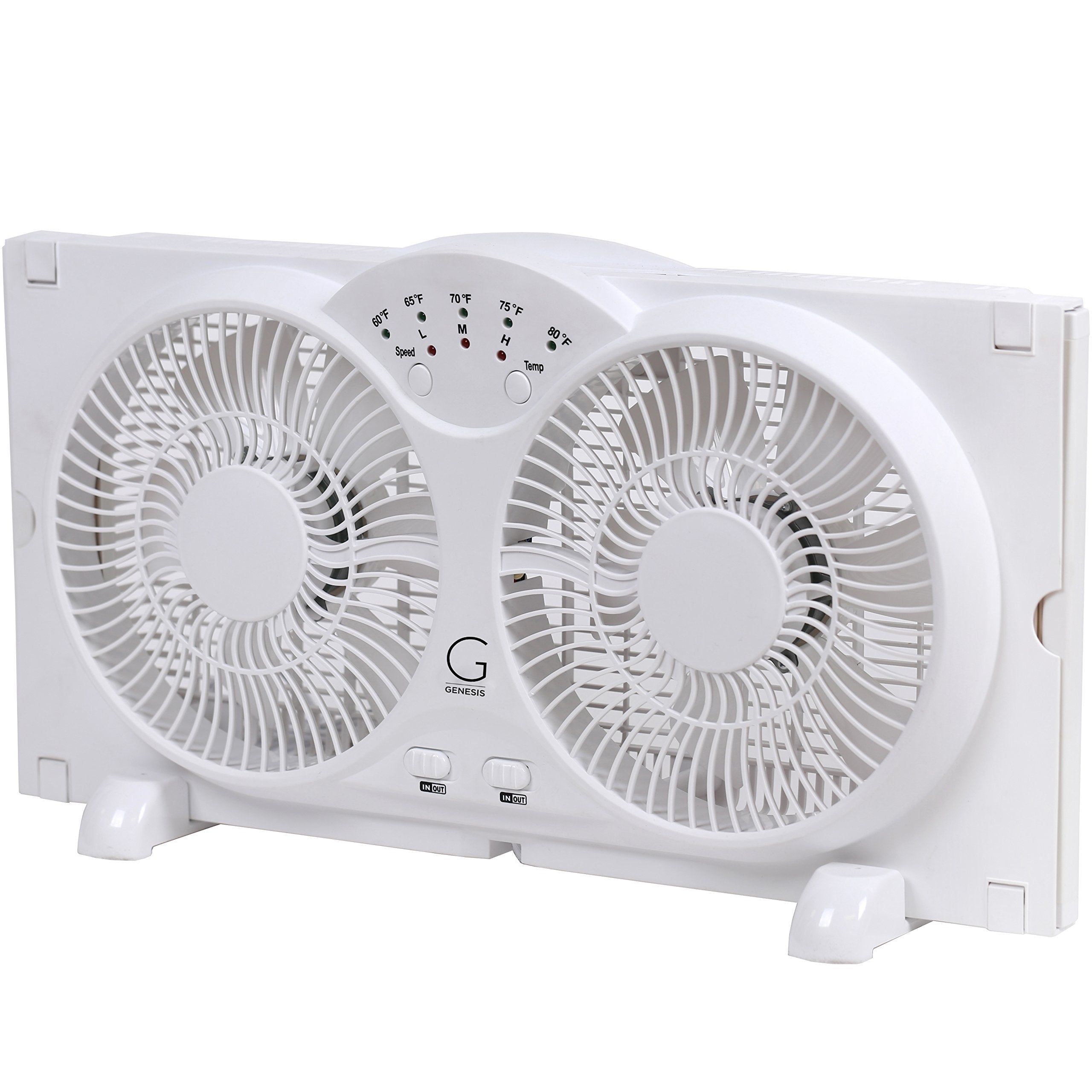 Genesis ventilador primer plano de hélice con motores de cobre duraderos