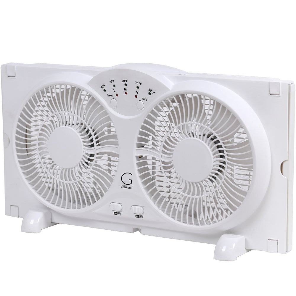 Genesis ventilador primer plano de hélice con motores de cobre duraderos