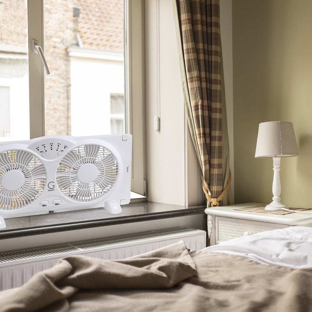 Genesis ventilador patas removibles colocadas para uso sobre mesa