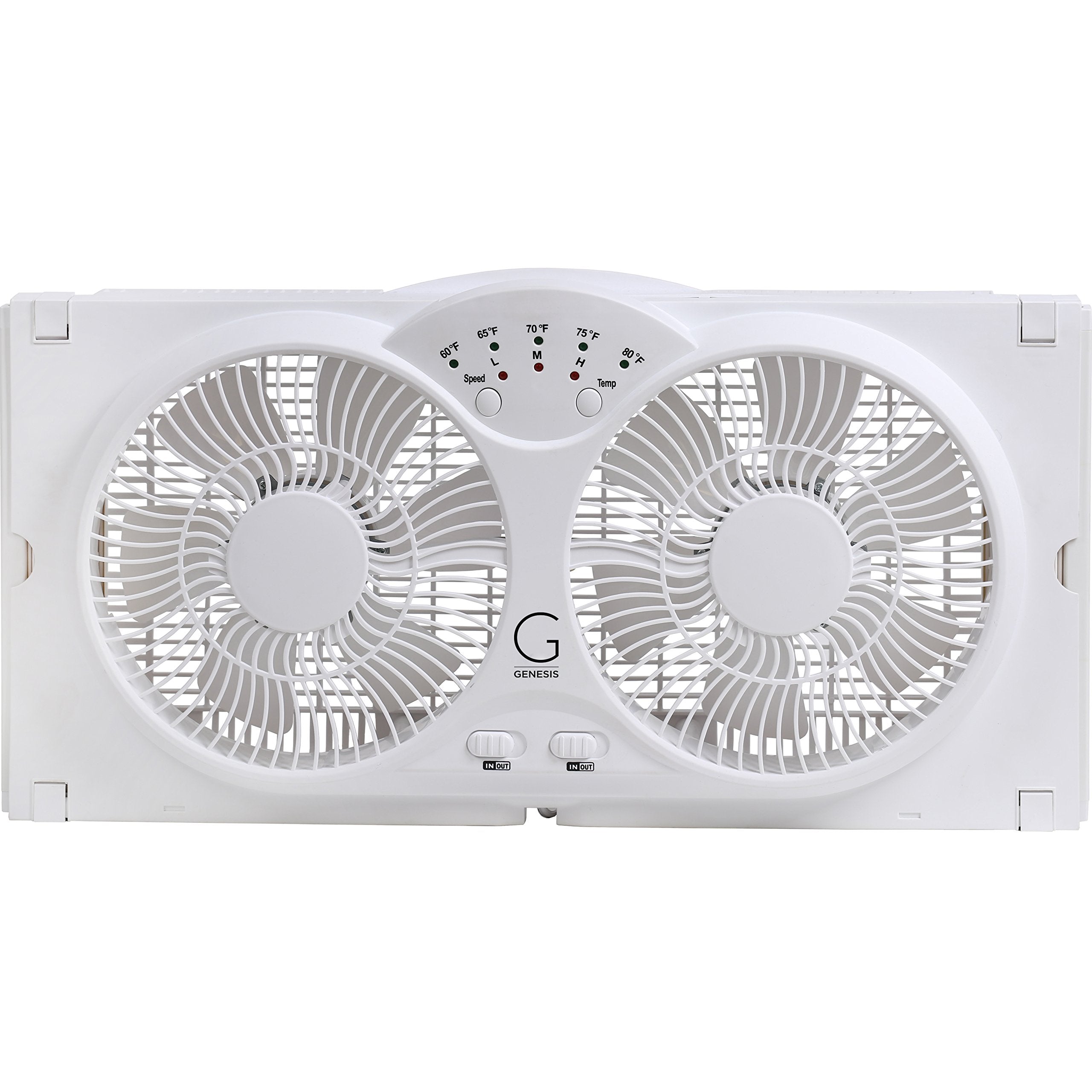 Genesis ventilador panel con termostato y luces LED para control visible
