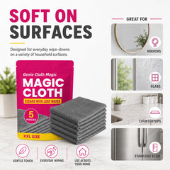 Genie Cloth Magic detalle del borde resistente para uso duradero