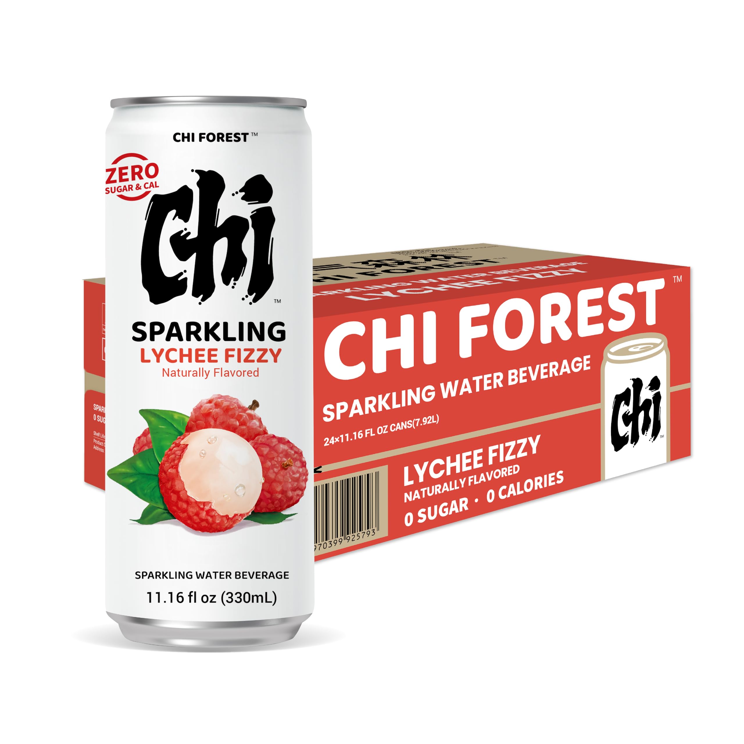 GENKI FOREST pack apilado de 24 latas ideal para eventos y almacenamiento