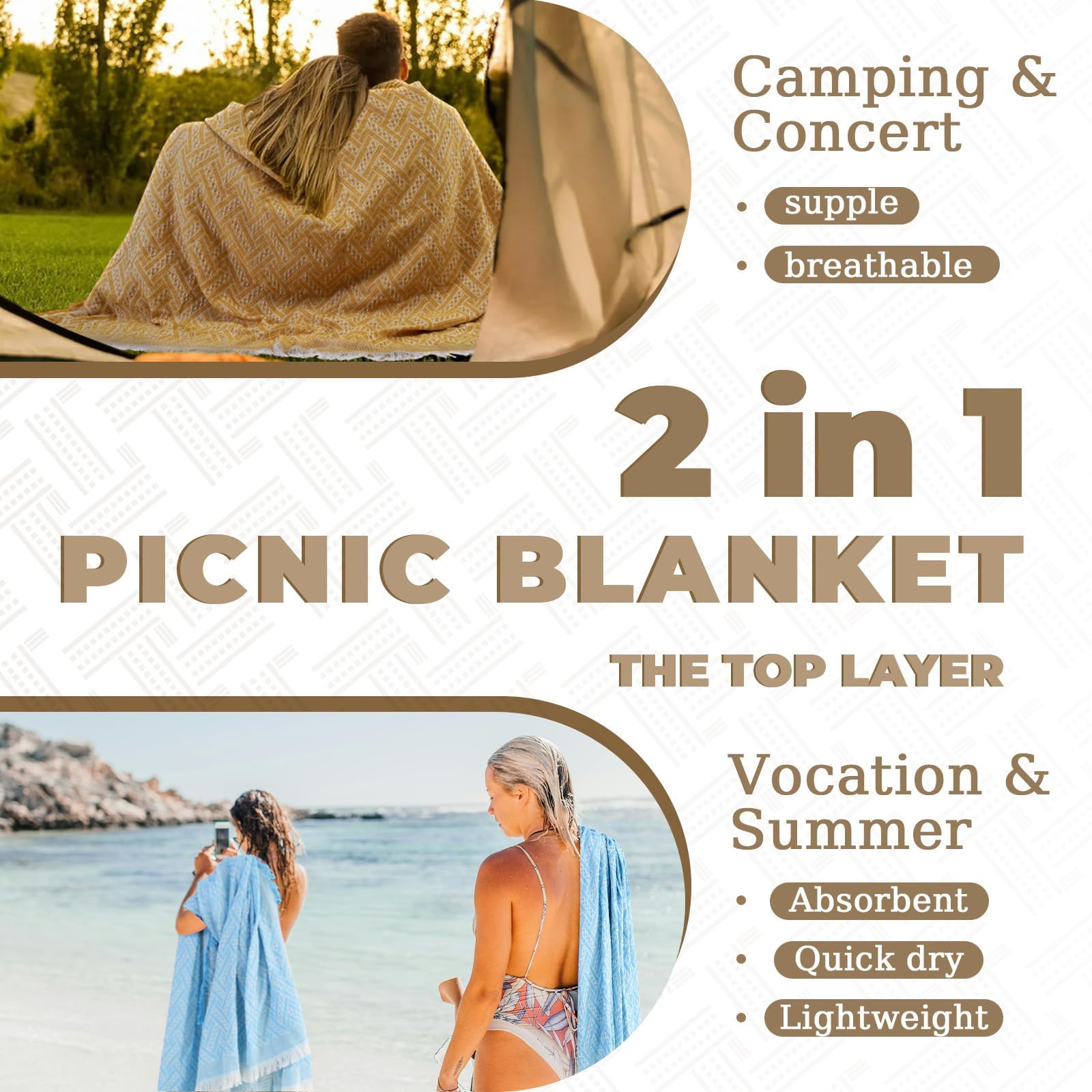 Genovega folded blanket packed for travel showing compact convenience benefit