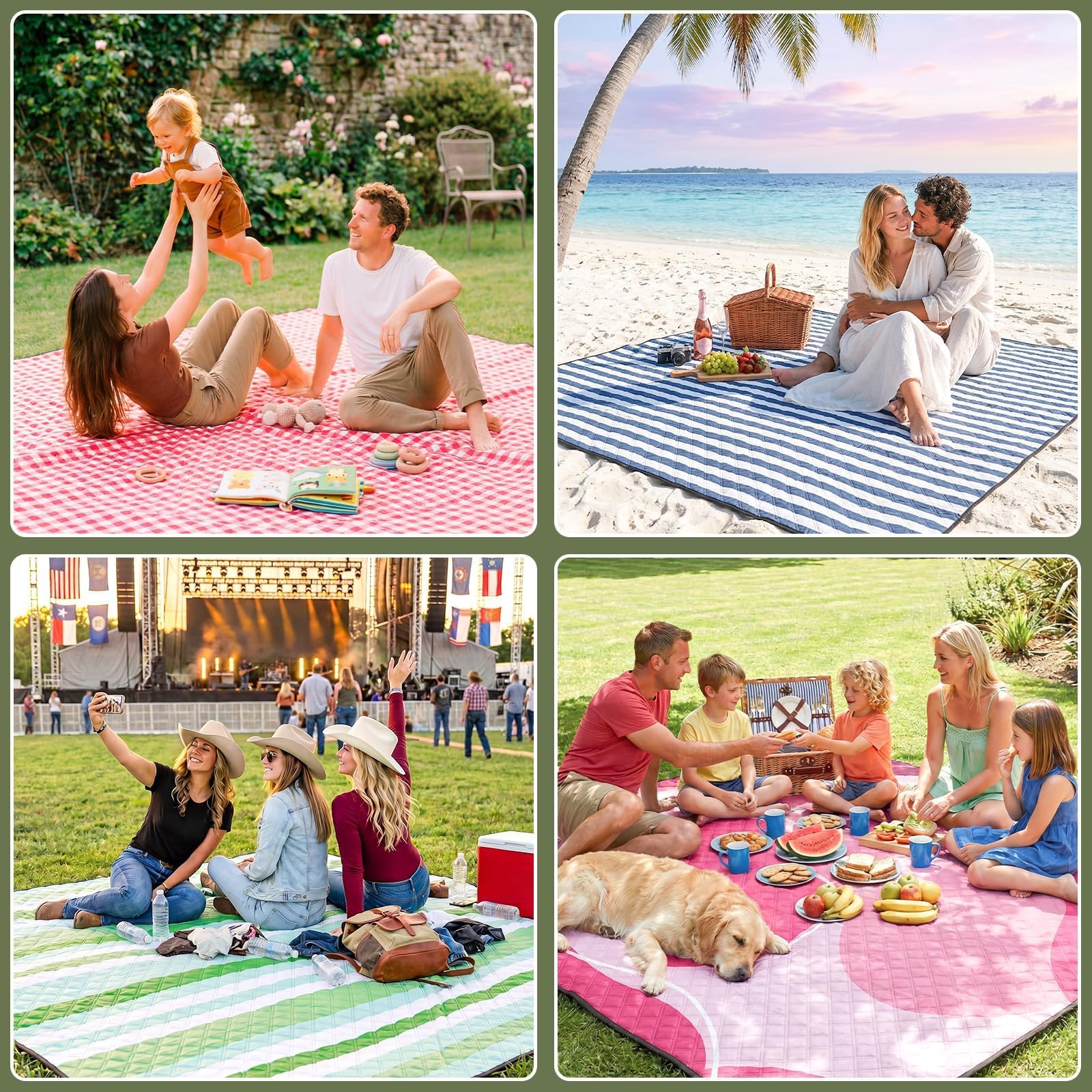 Genovega blanket laid next to people to show generous 80x80 inch coverage