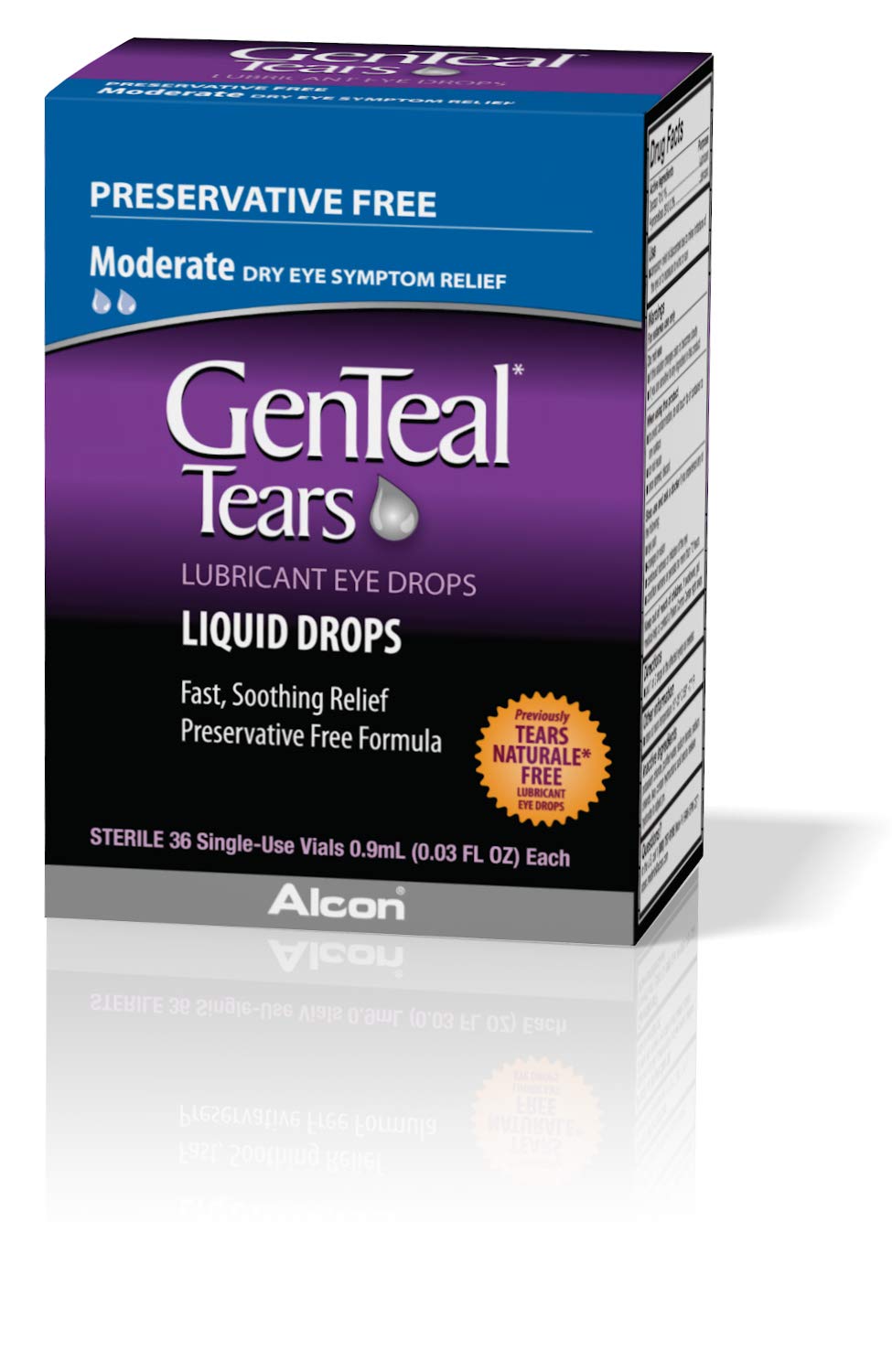 Genteal vial en uso instilando gotas para alivio inmediato