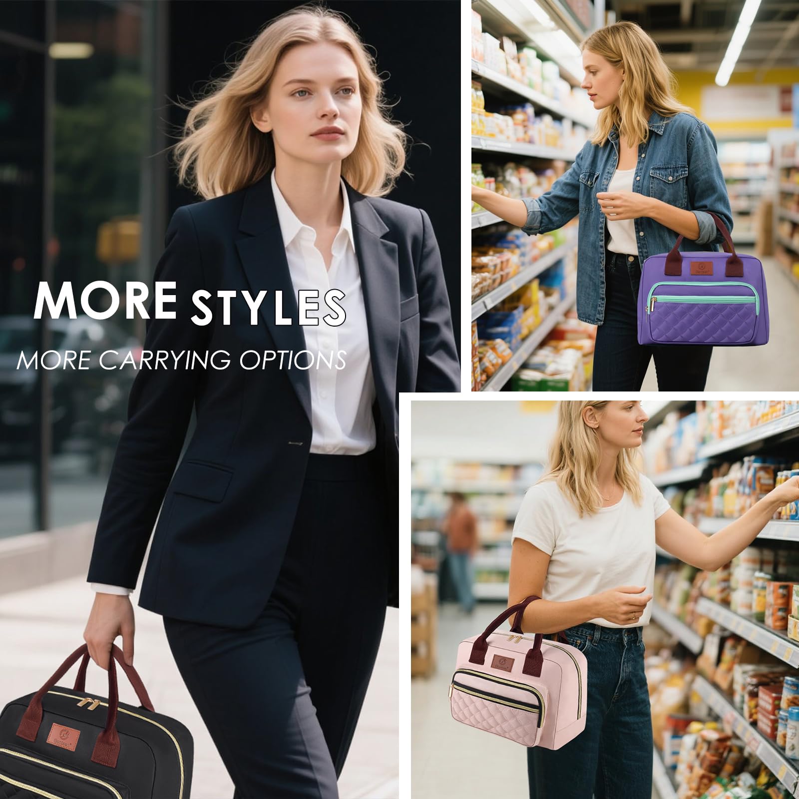 Genteen bolsa en picnic exterior preservando alimentos frescos