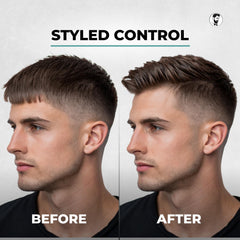 Gentlemen Republic gel en uso en un peinado clásico con firmeza visible