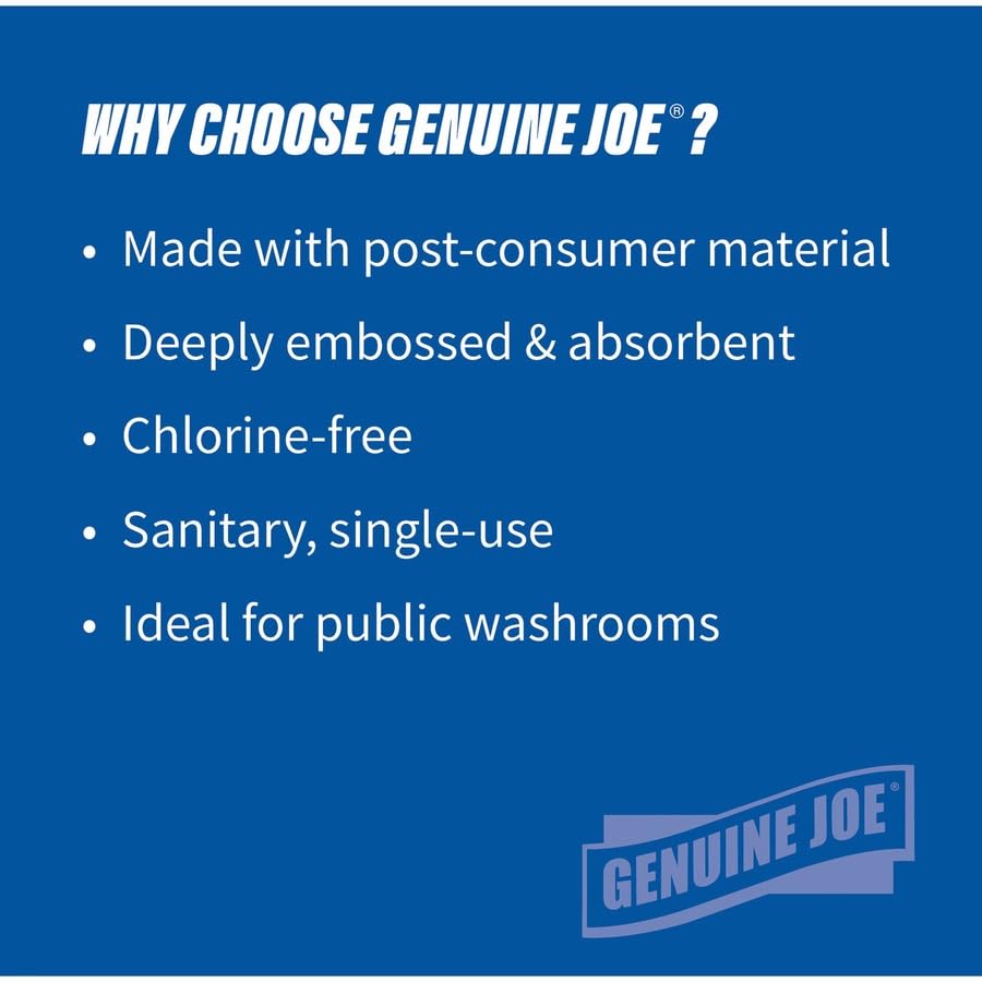 Genuine Joe comparación de tamaño con mano para evaluar dimensiones