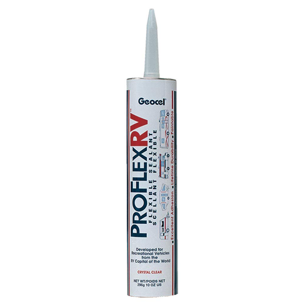 Geocel Pro Flex RV envase en cartucho, visibilidad del producto listo para aplicar