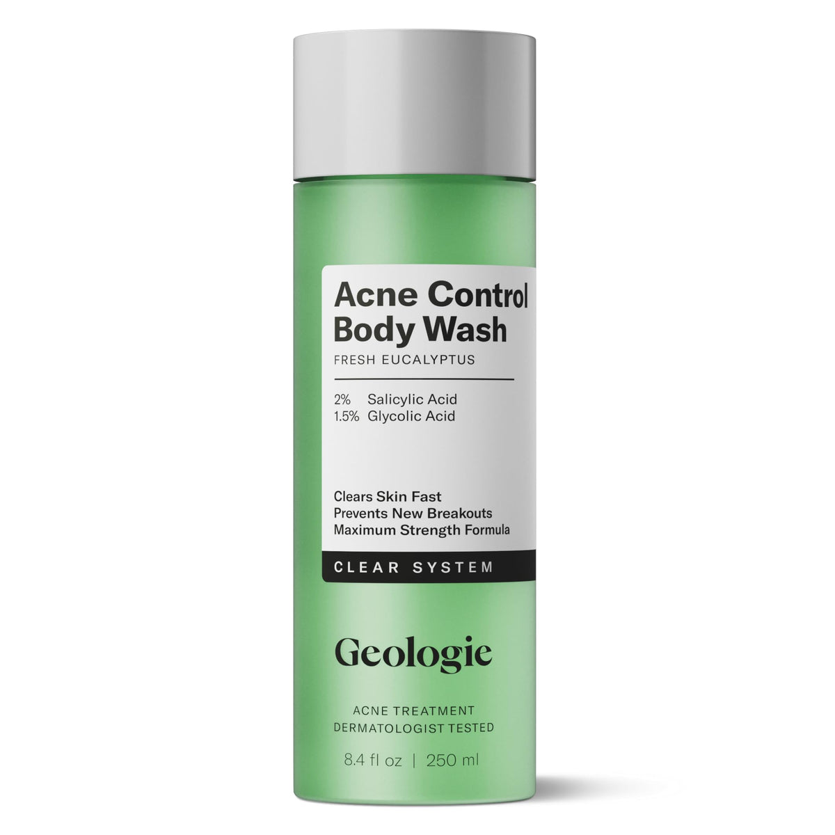Geologie frontal del envase mostrando beneficios y aroma eucalipto
