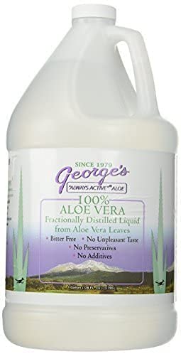 George's textura del líquido de aloe sin amargor, aspecto claro y fluido