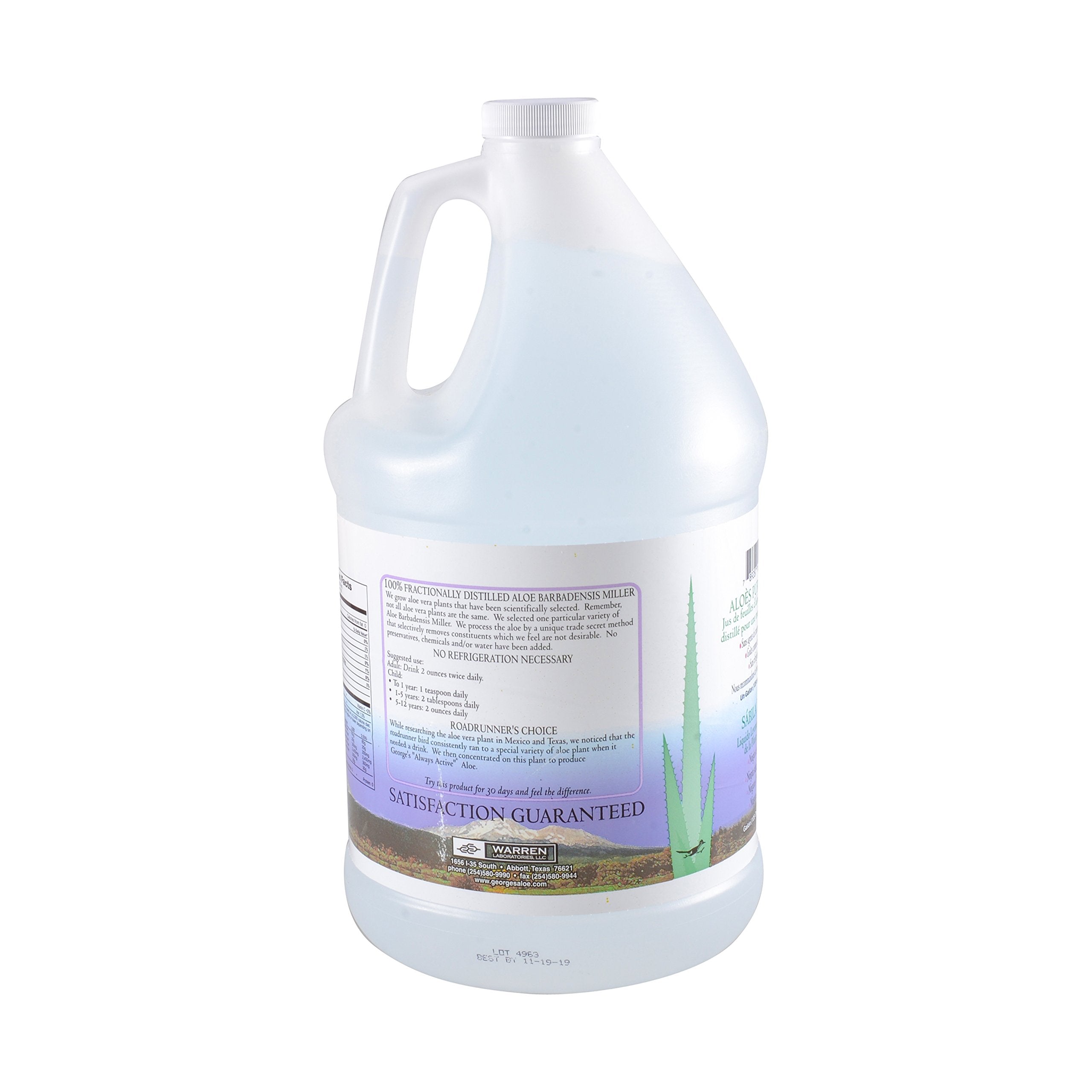 George's comparación de tamaño 128 oz para referencia de capacidad