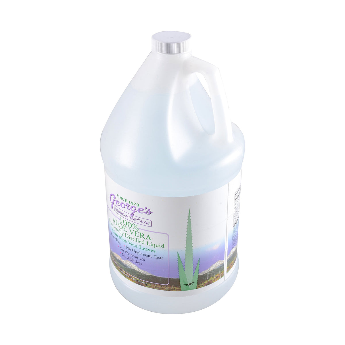 George's frasco frontal 128 oz mostrando envase grande y ahorro