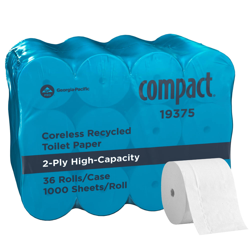 Georgia‑Pacific Compact frente del rollo mostrando color blanco y alta capacidad