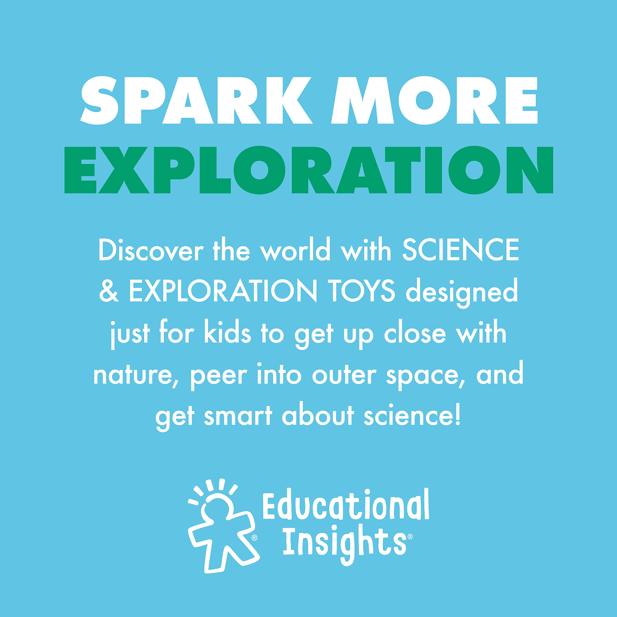 Educational Insights binoculares en uso por niño en parque fomentando observación