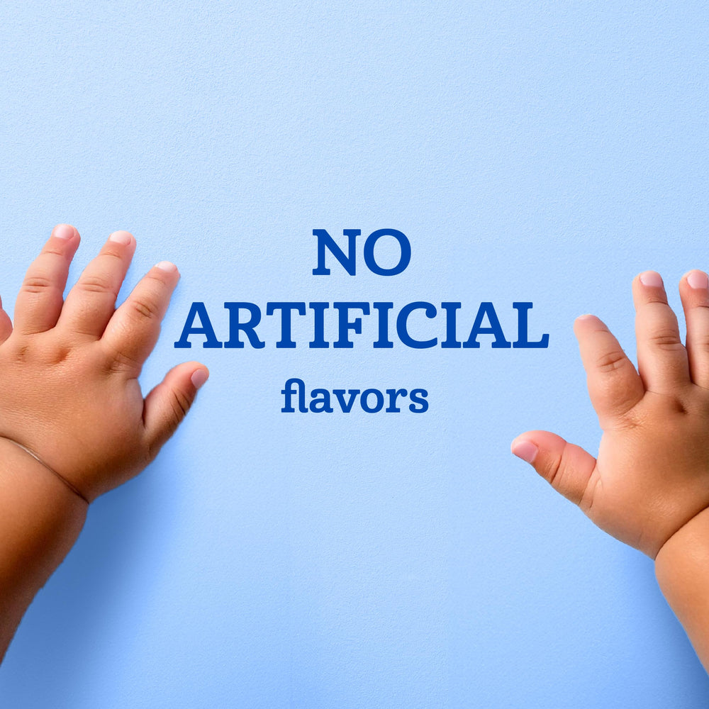 Gerber etiqueta nutricional destacando hierro y vitamina E