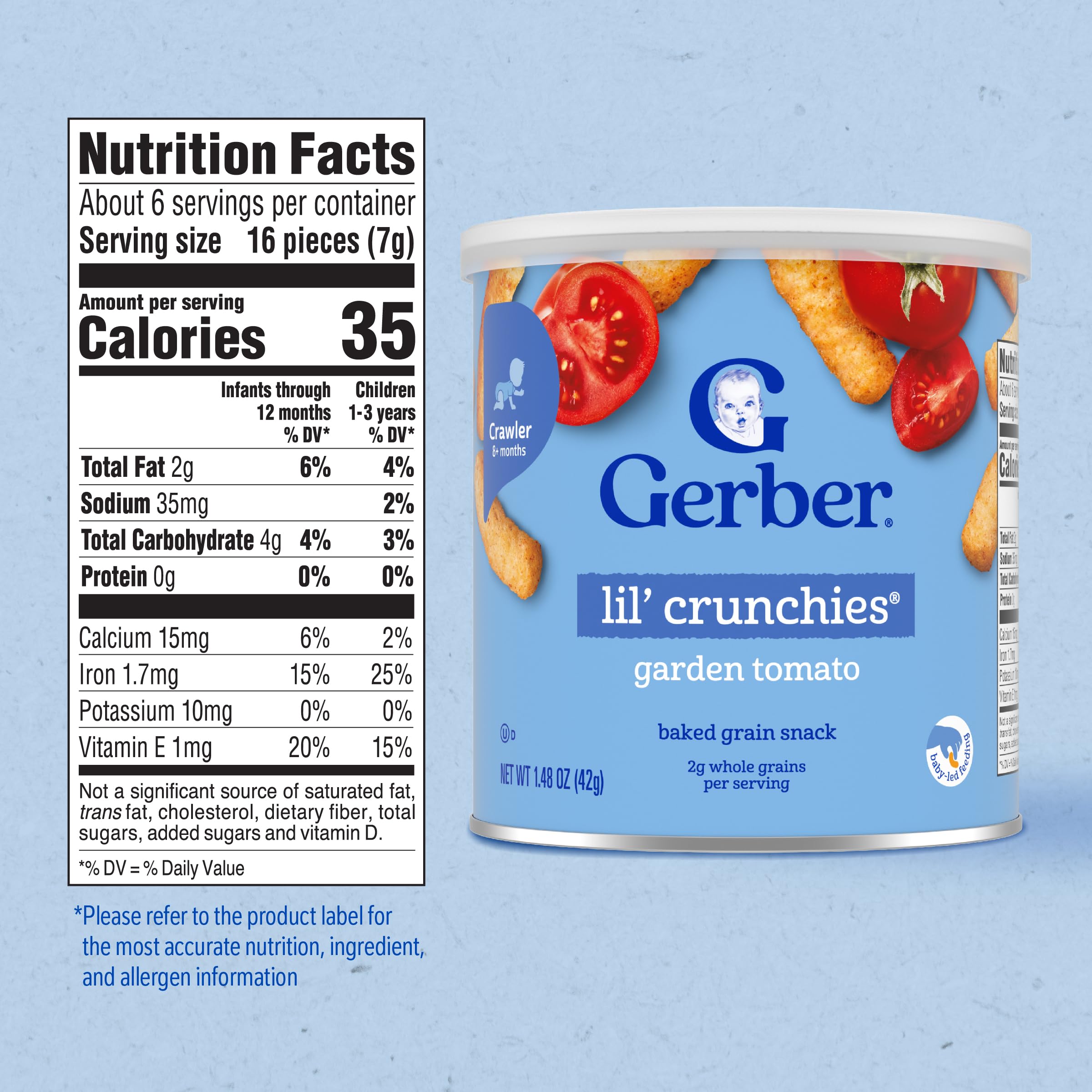 Gerber vista lateral caja con seis paquetes para almacenamiento fácil