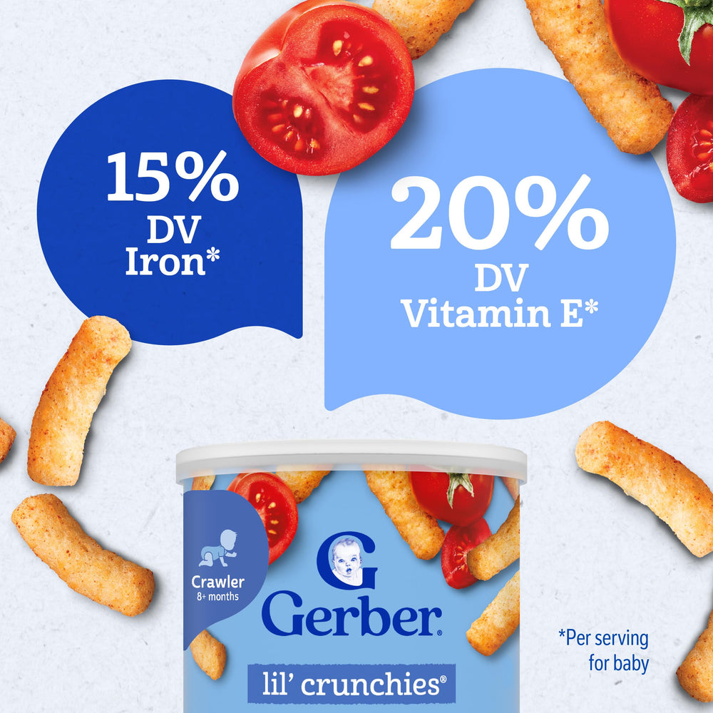 Gerber comparación de tamaño que muestra proporción para manos pequeñas