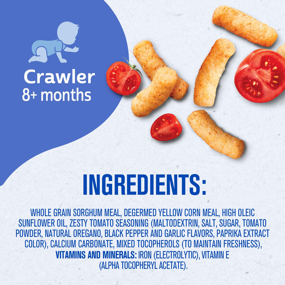 Gerber snack en silla de comer fomentando comidas independientes