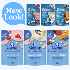Gerber textura cercana de un yogurt melt que destaca su disolución fácil