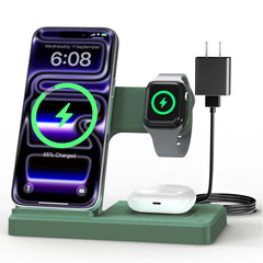 GETPALS front view showing three-device charging and organized workspace benefit