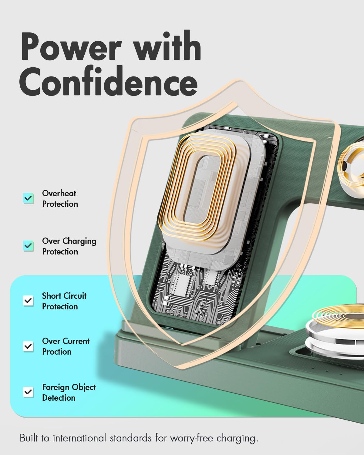 GETPALS non-slip surface detail showing device stability and reduced slips