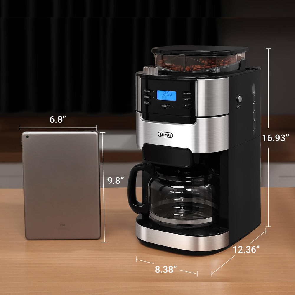 Gevi cafetera en encimera para comparar tamaño y verificar armonía