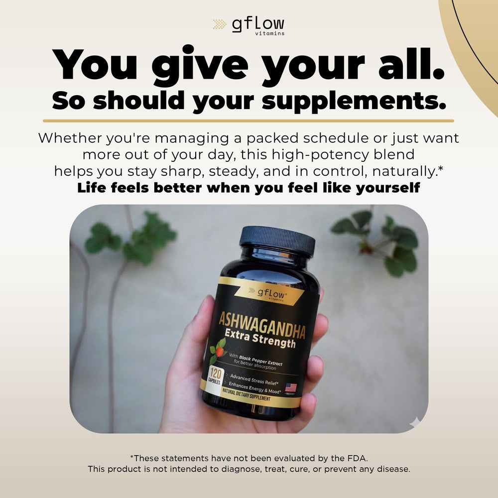 gflow vitamins mujer activa tomando suplemento para energía diaria