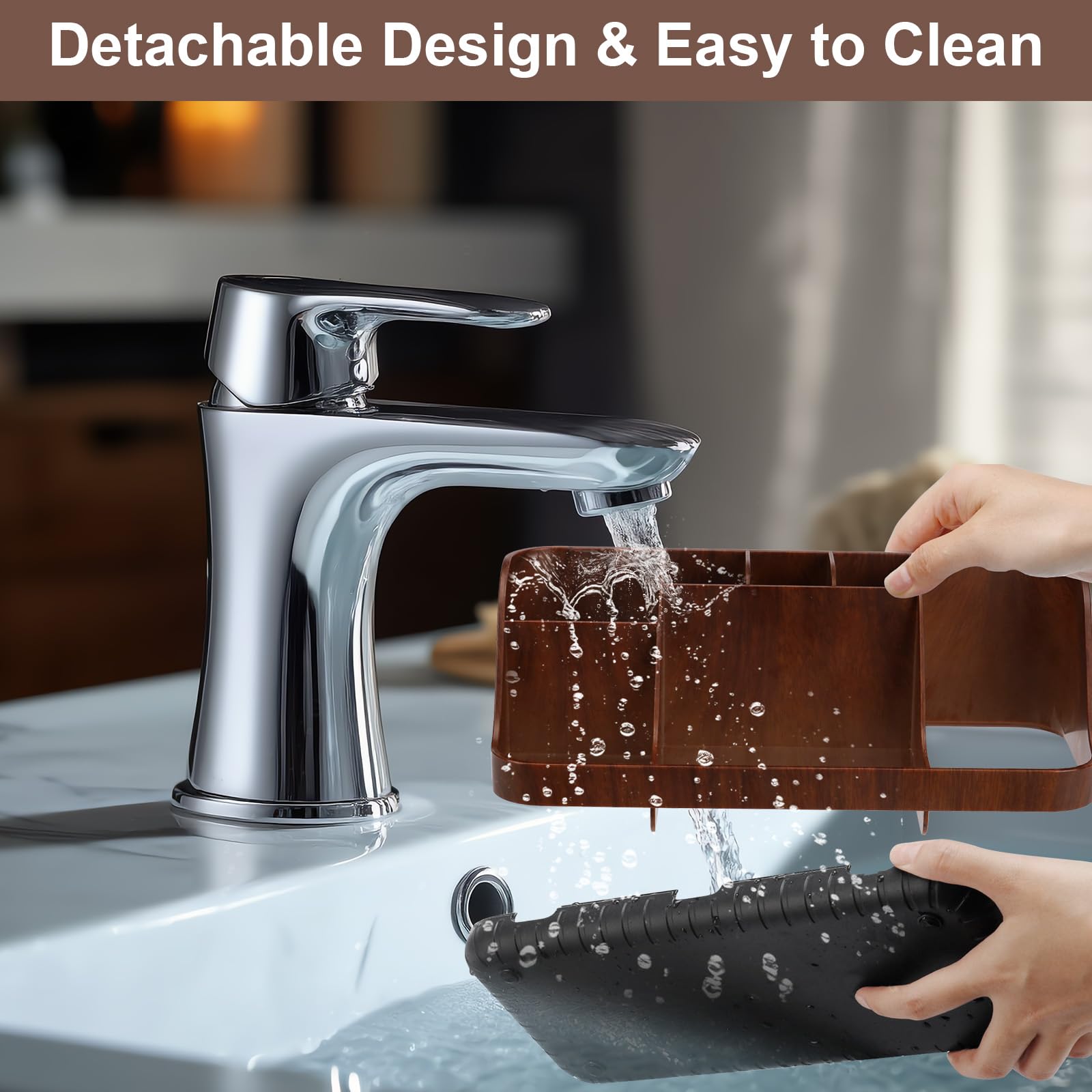 GFWARE textura de madera cercana, aporta estilo y resistencia al baño