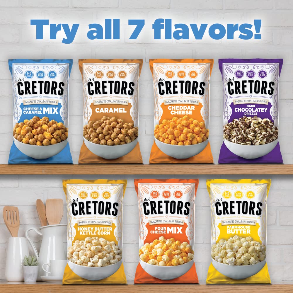 G.H. Cretors paquete envuelto como regalo elegante para amantes de palomitas