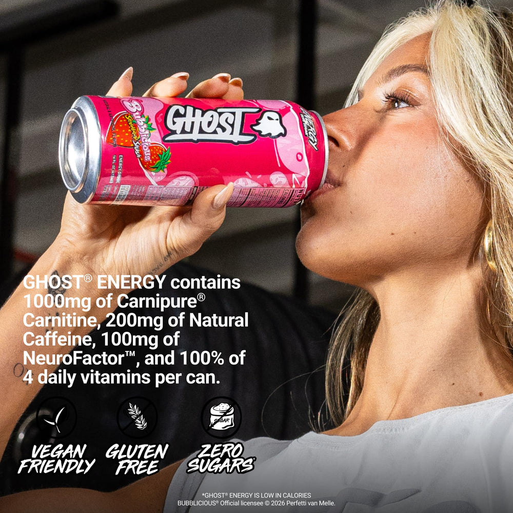 GHOST caja de 12 latas listada para almacenamiento práctico